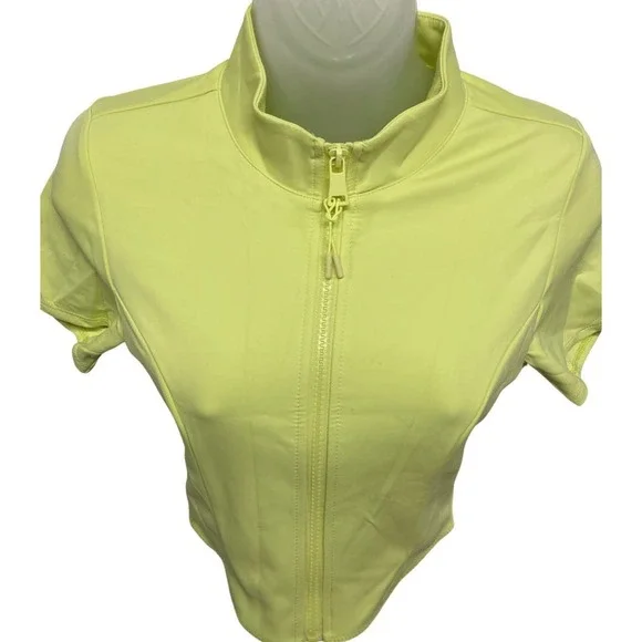 Good American Womens Small Compression Scuba Swim Crop Top in Key Lime.  NWT - Picture 2 of 6